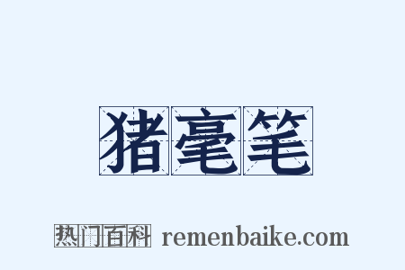 猪毫笔是什么意思的图片